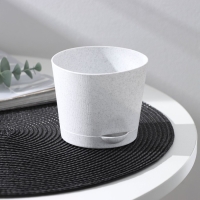 Горшок для цветов с прикорневым поливом &laquo;Альянс&raquo;, 0,4 л, d=10 см, h=8,5 см, мрамор