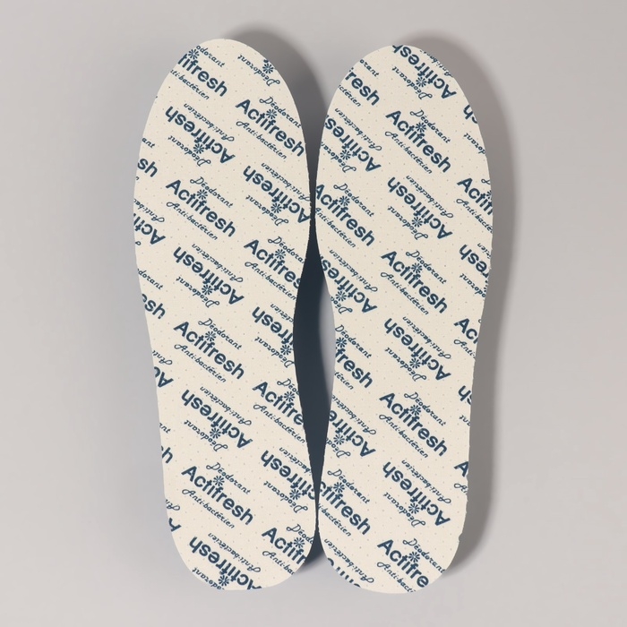 Стельки для обуви, антибактериальные, дышащие, универсальные, 35-46 р-р, 29,7 см, пара, цвет белый