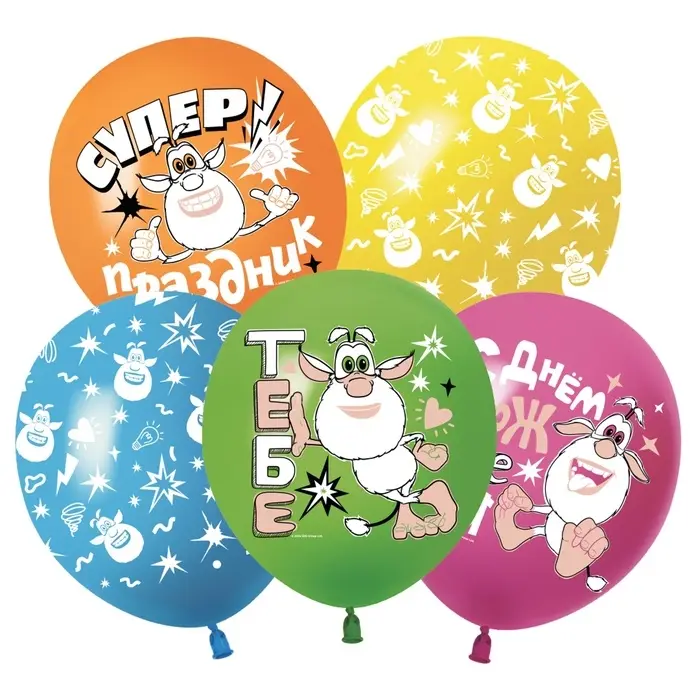 Воздушные шары латексные 12" &laquo;Буба&raquo;, 25 шт., МИКС