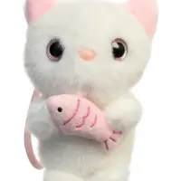 Мягкая игрушка "Котик с рыбкой", 13 см, МИКС