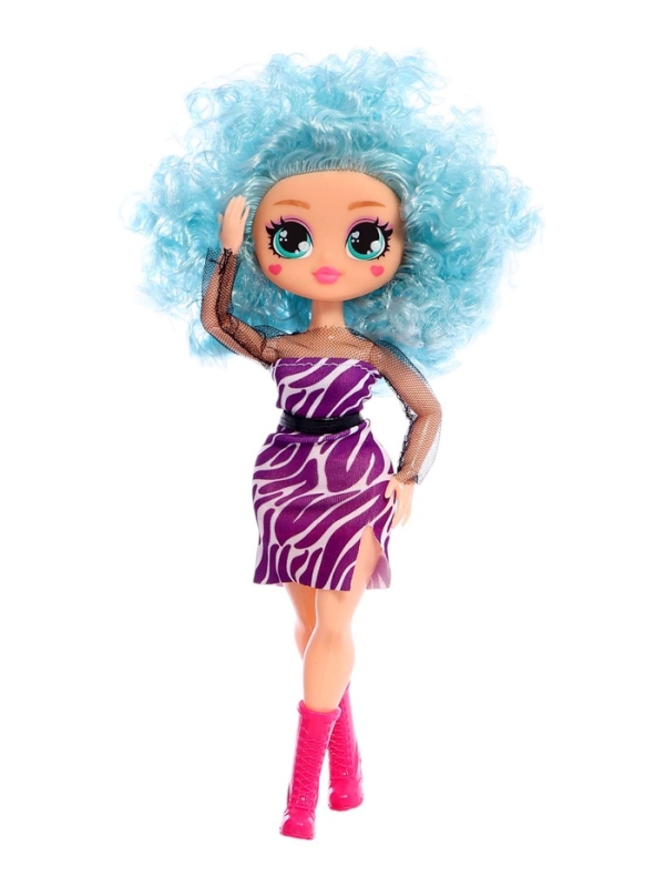 Кукла «Кудряшка Рина», шарниры в руках, голубой Кукла «Кудряшка Рина», шарниры в руках, голубой