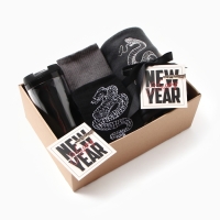 Набор подарочный "New Year" плед, носки (2 пары), термостакан Набор подарочный "New Year" плед, носки (2 пары), термостакан