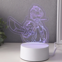 Светильник "Аниме. Воин" LED RGB от сети RISALUX 9,5х14,9х16 см