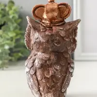 Фигура "Сова императорская" размер 15х8х6 см, гипс, коричневый