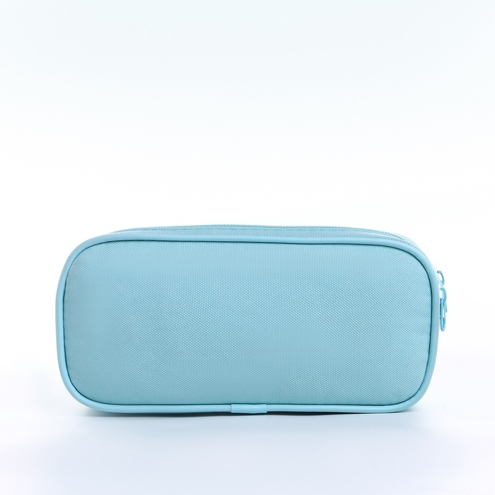 Косметичка-пенал, 2 отдела на молниях, цвет голубой Косметичка-пенал, 2 отдела на молниях, цвет голубой