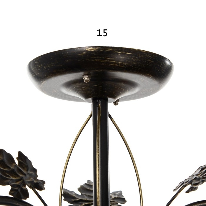 Люстра "Сусана" 3х15Вт Е27 черный/золото 53х53х32см BayerLux