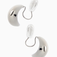 Клипсы «Тренд» крупная капля, цвет серебро Клипсы «Тренд» крупная капля, цвет серебро