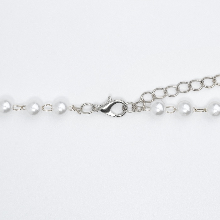 Кулон с жемчугом &laquo;Капля&raquo; цвет серебро, 40см