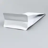 Пакет восьмишовный с отрывным замком, белый, матовый, 34&times;15 + 7.5 см