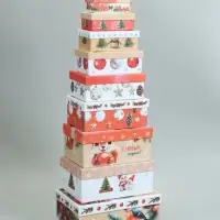 Набор коробок 10 в 1 "Новогодняя почта", 30 х 19 х 11,5 - 12 х 6,5 х 4 см