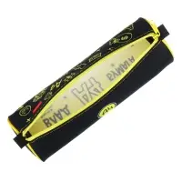 Пенал-тубус мягкий 70 х 210 мм, Hatber "Влад А4" чёрный/жёлтый Npt42138