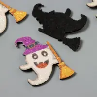 Декор для творчества войлок блеск "Призрак с метлой" 5х4,3 см