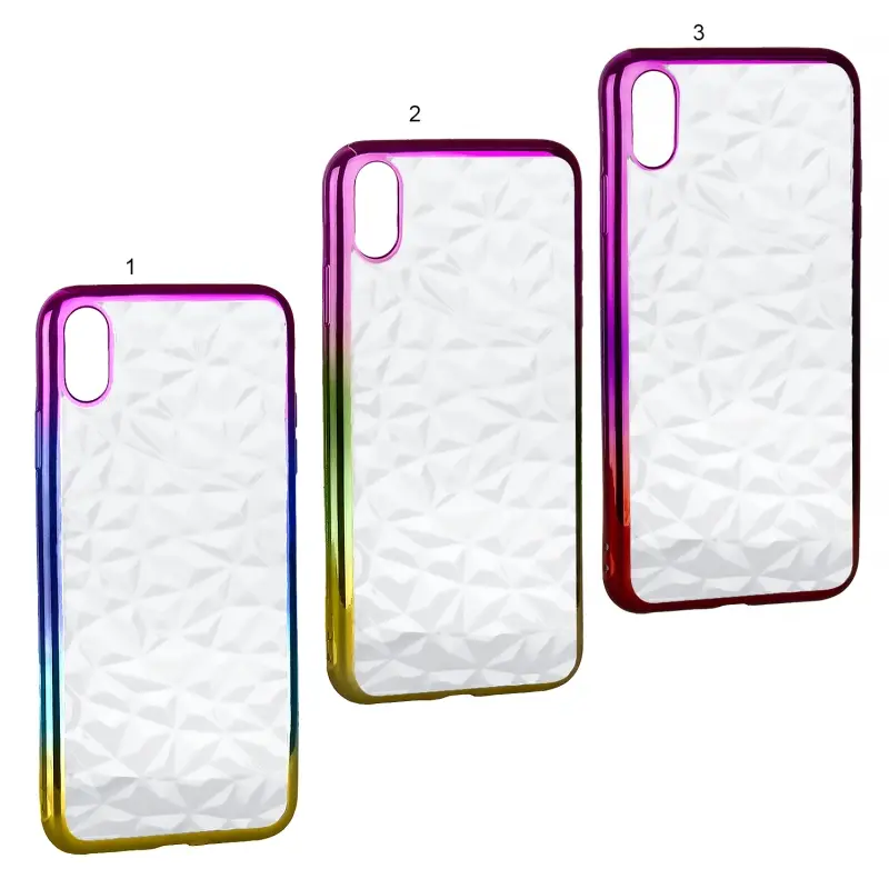Чехол iPh XS MAX 3D градиент алмаз
