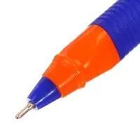 Ручка шариковая ErichKrause U-109 Orange Stick&Grip, игольчатый узел 1.0 мм, чернила синие, резиновый держатель, супермягкое письмо