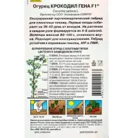 Семена Огурец "Крокодил Гена" F1, ультраранний, партенокарпический, 10 шт.