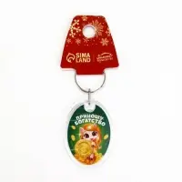 Брелок из пластика &laquo;Новогодний&raquo;, 6 шт., 5&times;4 см, МИКС