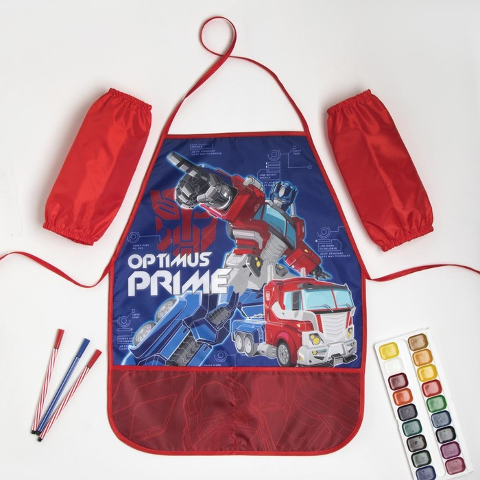Фартук с нарукавниками детский Фартук с нарукавниками детский "Optimus Prime", Трансформеры, 49х39 см