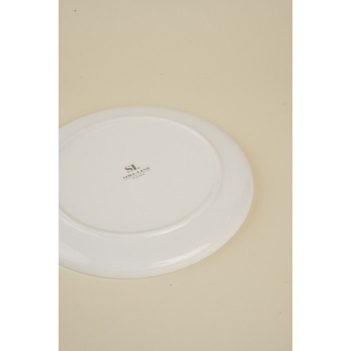 Набор тарелок фарфоровых SL Home &laquo;Гато&raquo;, d=18,5 см, цвет белый