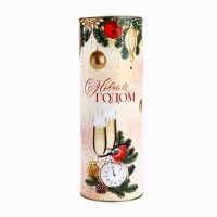 Тубус под бутылку &laquo;С Новым годом&raquo;, 34.5 х 12.5 х 12.5 см
