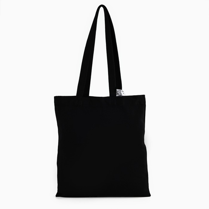 Шопер с лентой I love you, 35х0,5х40 см, цвет чёрный Шопер с лентой I love you, 35х0,5х40 см, цвет чёрный