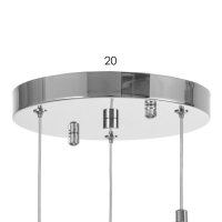 Светильник "Жаннетт" 3х3Вт G4 Хром 30х30х180см
