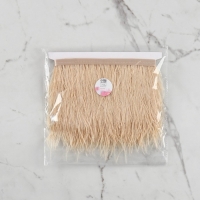 Тесьма с перьями страуса, 8-10 см, 5 ± 0,5 м, цвет слоновая кость Тесьма с перьями страуса, 8-10 см, 5 ± 0,5 м, цвет слоновая кость