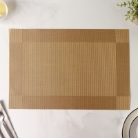 Салфетка сервировочная на стол Доляна &laquo;Шахматы&raquo;, 45&times;30 см, цвет карамельный