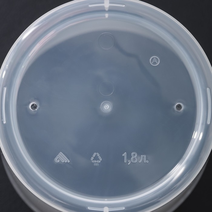 Горшок для орхидей с поддоном, 1.8 л, пластиковый, прозрачный, МИКС