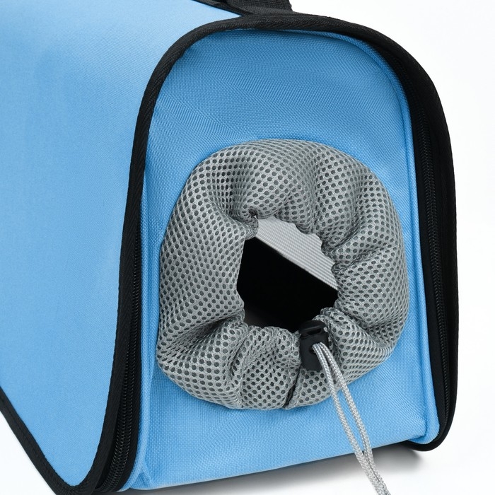 Сумка-переноска с окном для мордочки, 42 х 21 х 25 см, голубая