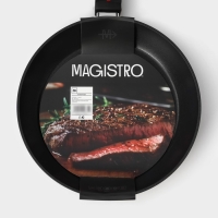 Сковорода Magistro Flame, d=28 см, h=5 см, ручка soft-touch, антипригарное покрытие, индукция, цвет чёрный Сковорода Magistro Flame, d=28 см, h=5 см, ручка soft-touch, антипригарное покрытие, индукция, цвет чёрный