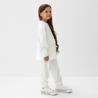 Костюм детский (свитшот, брюки) KAFTAN Plushy р.36 (134-140), белый Костюм детский (свитшот, брюки) KAFTAN Plushy р.36 (134-140), белый