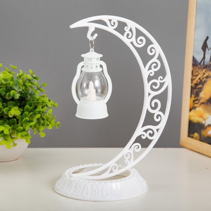 Ночник Ночник "Ночной фонарь" LED от батареек 3хAG10 белый 12х19х25 см