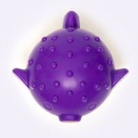 Игрушка для собак "Фугу" TPR, 9 см, фиолетовая/жёлтая Игрушка для собак "Фугу" TPR, 9 см, фиолетовая/жёлтая