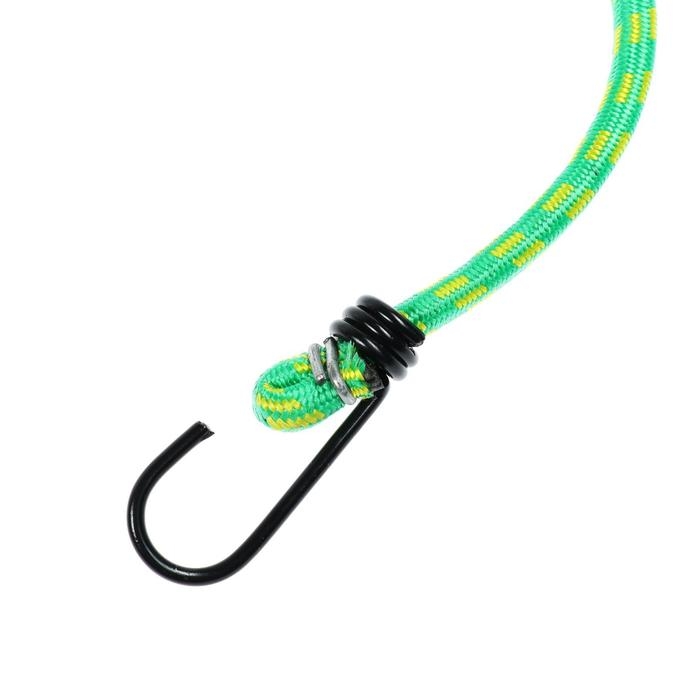 Резинка для крепления багажа TORSO, 80 см, d8 мм, металлические крючки, МИКС, набор 3 шт