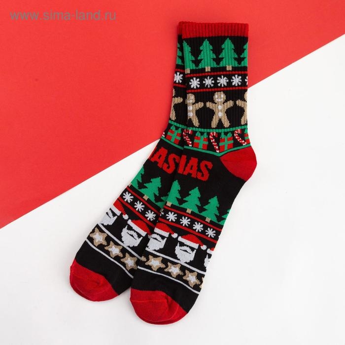 Носки новогодние мужские KAFTAN Носки новогодние мужские KAFTAN "Xmas mood" размер 41-44 (27-29 см)