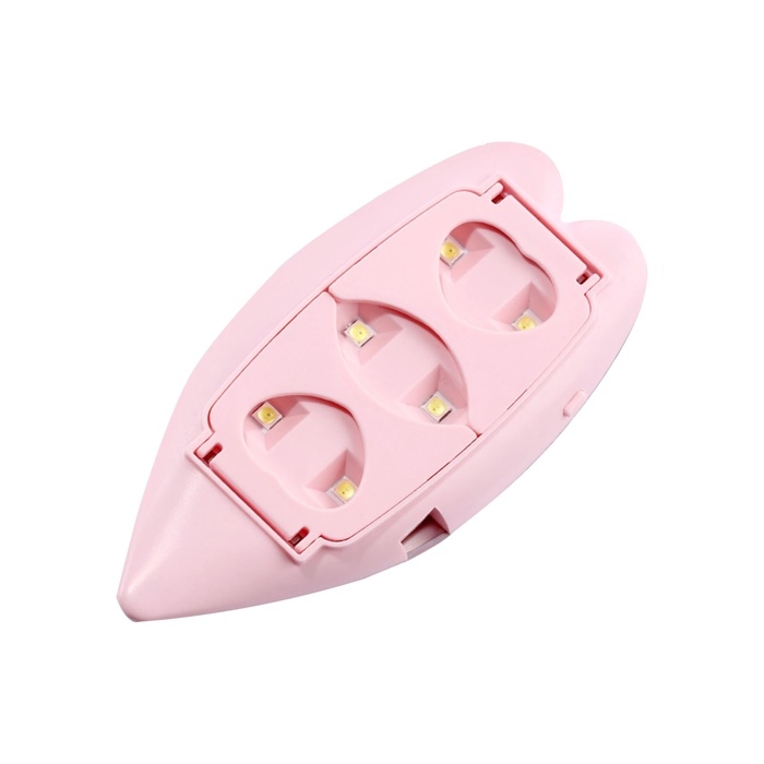 Лампа для гель-лака LUF-09, UV/LED, 6 Вт, 6 диодов, розовая