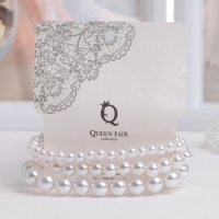 Браслет 3 ряда «Жемчужина» шар № 4,5,6, цвет белый, d=7 см Браслет 3 ряда «Жемчужина» шар № 4,5,6, цвет белый, d=7 см