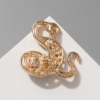 Новый год! Символ года 2025! Брошь "Змея" с жемчужиной, цвет бело-зелёный в золоте Новый год! Символ года 2025! Брошь "Змея" с жемчужиной, цвет бело-зелёный в золоте