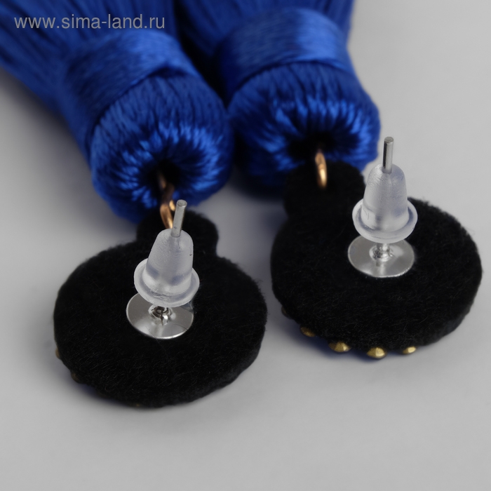 Серьги «Кисти» гармония, цвет синий L кисти 9,5см Серьги «Кисти» гармония, цвет синий L кисти 9,5см