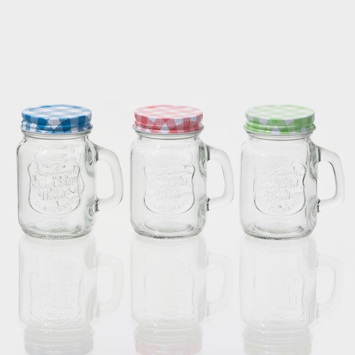 Банка стеклянная для хранения сыпучих продуктов &laquo;Баночка&raquo;, 100 мл, с металлической крышкой, цвет МИКС