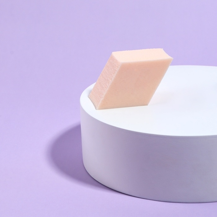 Спонжи для макияжа &laquo;Ромбы&raquo;, набор - 10 шт, 4,5 &times; 2,5 см, цвет бежевый