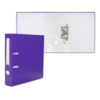 Папка-регистратор А4, 50 мм, Calligrata, ПВХ, тиснение "лен", металлическая окантовка, карман на корешок, собранная, фиолетовая, микс Папка-регистратор А4, 50 мм, Calligrata, ПВХ, тиснение "лен", металлическая окантовка, карман на корешок, собранная, фиолетовая, микс