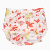 Набор многоразовых подгузников &laquo;Кактусы&raquo;, 3-8 кг, цвет белый,красный, 2 шт., Крошка Я