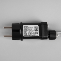 Гирлянда &laquo;Мишура&raquo; 20 м роса, IP44, серебристая нить, 600 LED, 8 режимов, свечение белое, 18 В