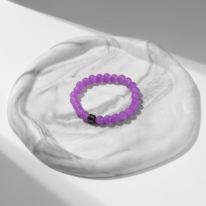 Браслет ассорти &laquo;Друиды&raquo; мелирий, цвет серо-фиолетовый, шар №8