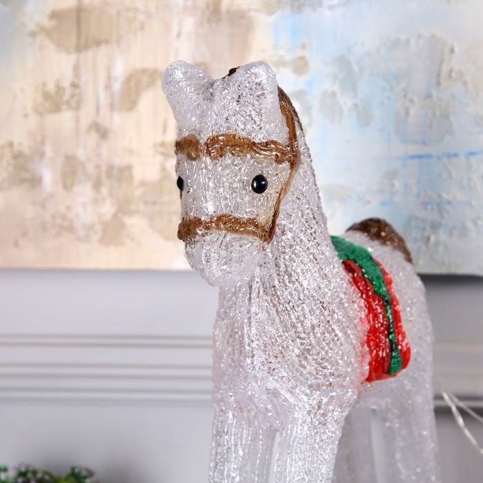 Светодиодная фигура &laquo;Лошадка&raquo; 40 &times; 32 &times; 16 см, акрил, 40 LED, 220 В, свечение белое