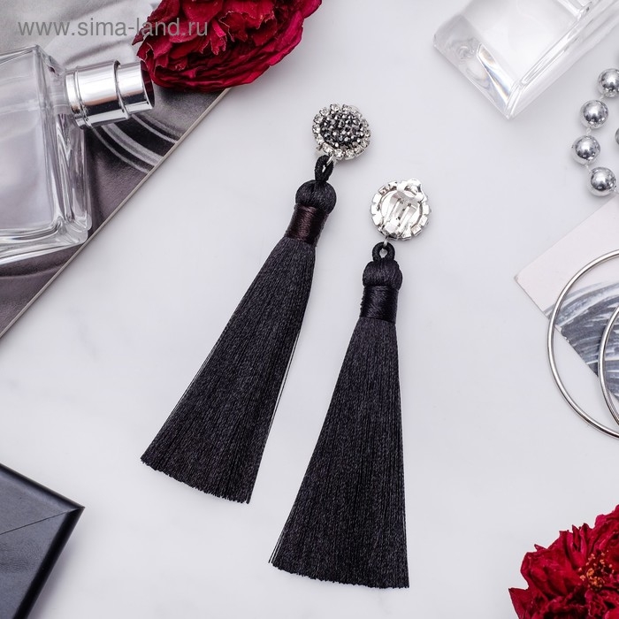 Клипсы &laquo;Кисти&raquo;, цвет чёрный, L кисти 7 см