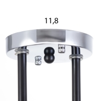 Люстра "Миллениум" 2х60Вт Е27 Хром, чёрный 54х19х23см Люстра "Миллениум" 2х60Вт Е27 Хром, чёрный 54х19х23см