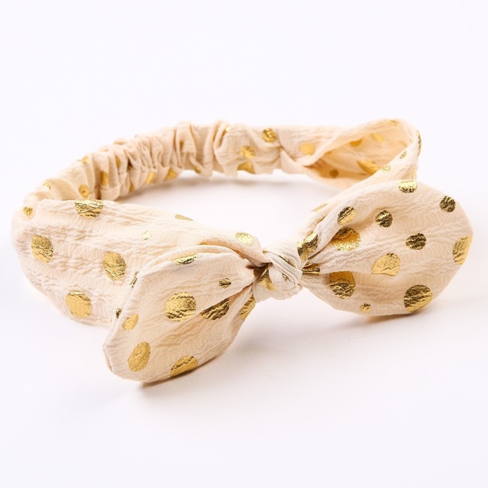 Повязка на голову для мамы и дочки &laquo;Набор для фотосессии&raquo;, 2 шт., цвет бежевый, Крошка Я