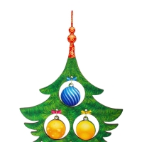 Модель из дерева &laquo;Ёлка сборная. Разноцветные шарики&raquo;